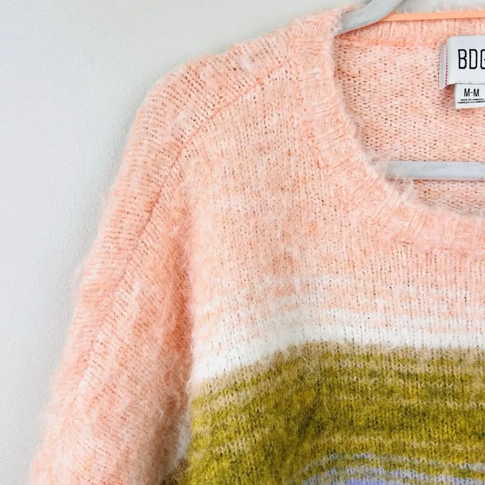 BDG Urban Outfitters Bailey Pink Brushed Knit Oversized Slouchy Y2K Sweater Med - Picture 3 of 9